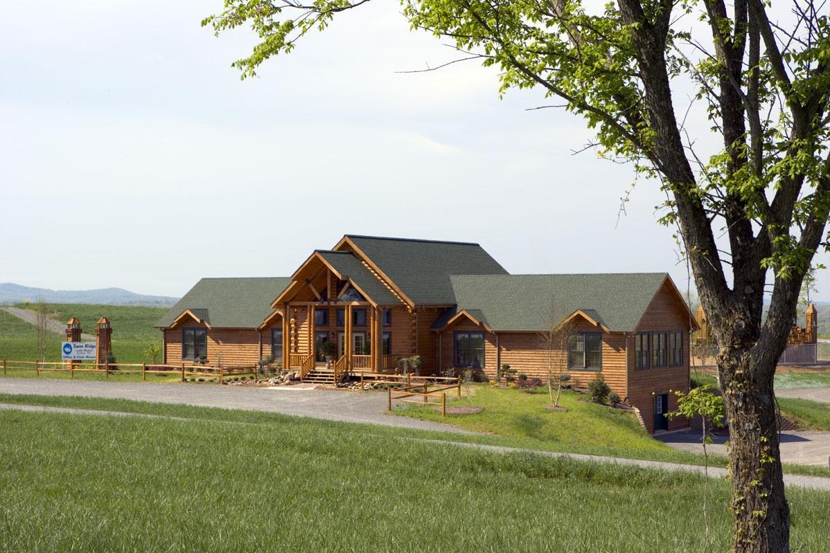 Photo of log home style club house for neighborhood