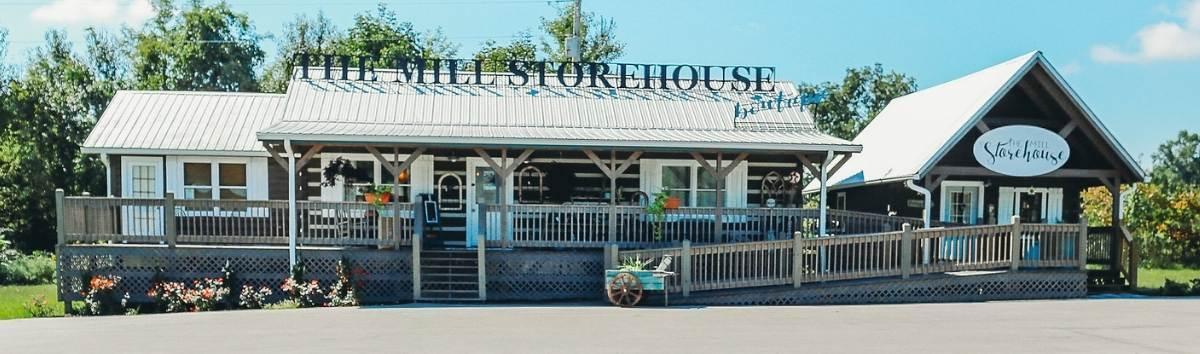 Photo of log home with chink timbers as a general store and gift shop